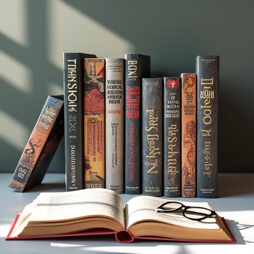 A collection of beautifully designed book covers.